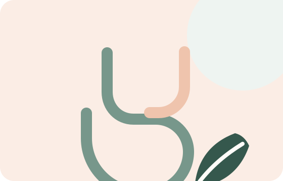 Digestive system, water, leaf, and movement symbols